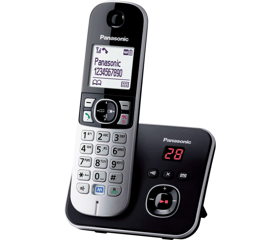 Panasonic KX-TG 6821 Cordless Phone, Single Handset with Answer Machine Landline Phones Panasonic