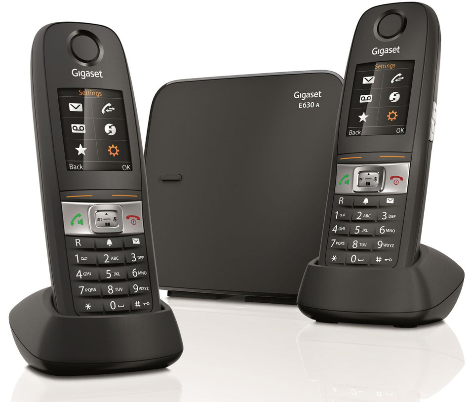 Siemens Gigaset E630A Robust DECT Cordless Phone, Twin Handset Landline Phones Gigaset