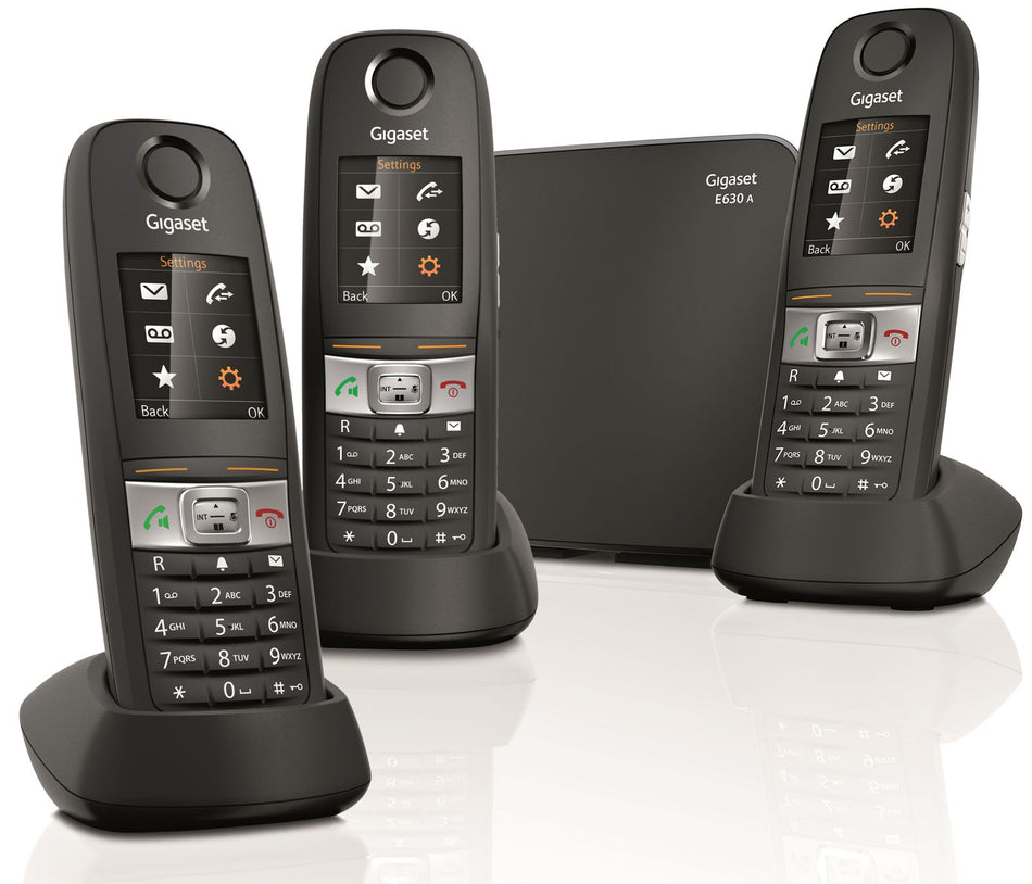 Siemens Gigaset E630A Robust DECT Cordless Phone, Trio Handset Landline Phones Gigaset
