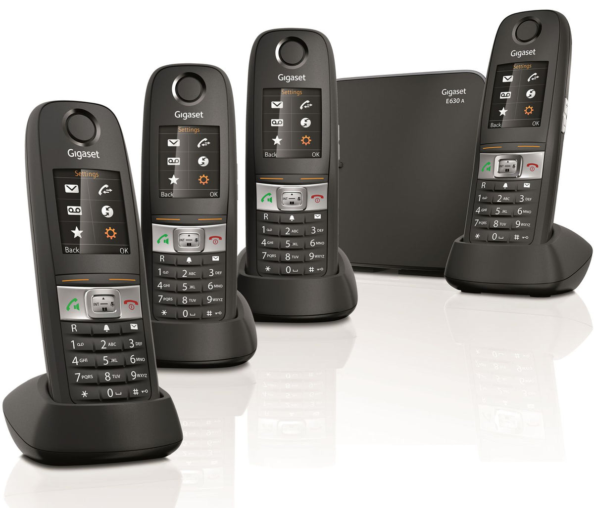 Siemens Gigaset E630A Robust DECT Cordless Phone, Quad Handset Landline Phones Gigaset