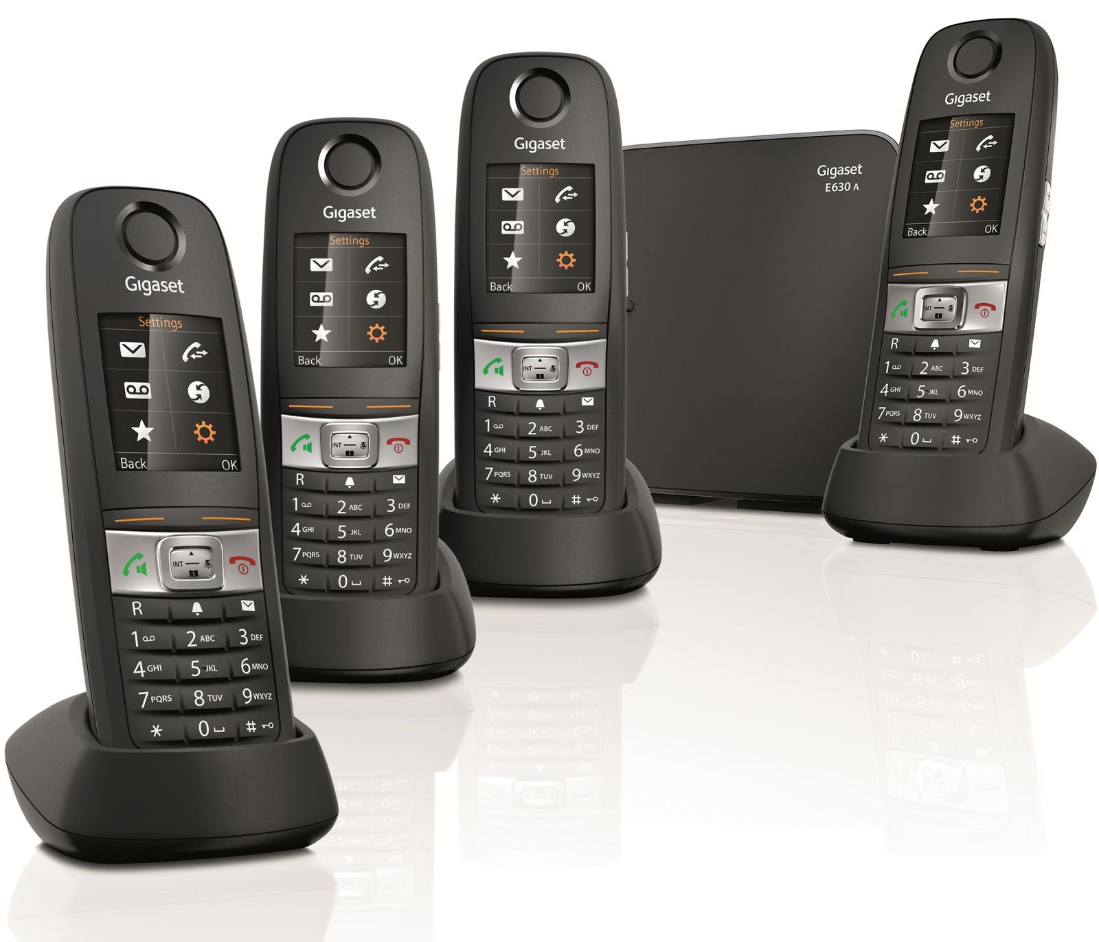 Siemens Gigaset E630A Robust DECT Cordless Phone, Quad Handset Landline Phones Gigaset