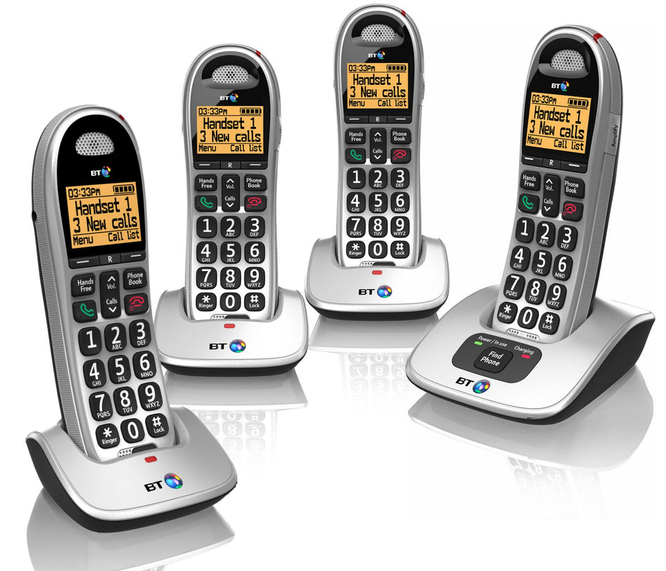 BT 4000 Quad Big Button Cordless Phone Landline Phones BT
