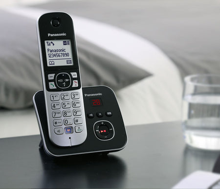 Panasonic KX-TG 6821 Cordless Phone, Single Handset with Answer Machine Landline Phones Panasonic