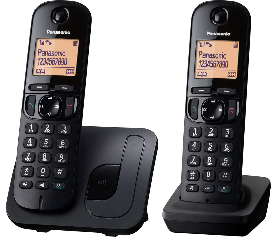Panasonic KX-TGC 212EB Cordless Phone, Twin Handset Landline Phones Panasonic