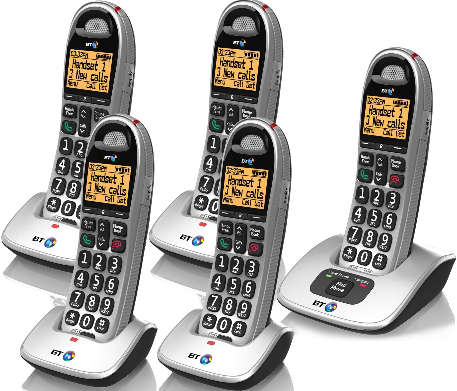 BT 4000 Quint Big Button Cordless Phones liGo.co.uk