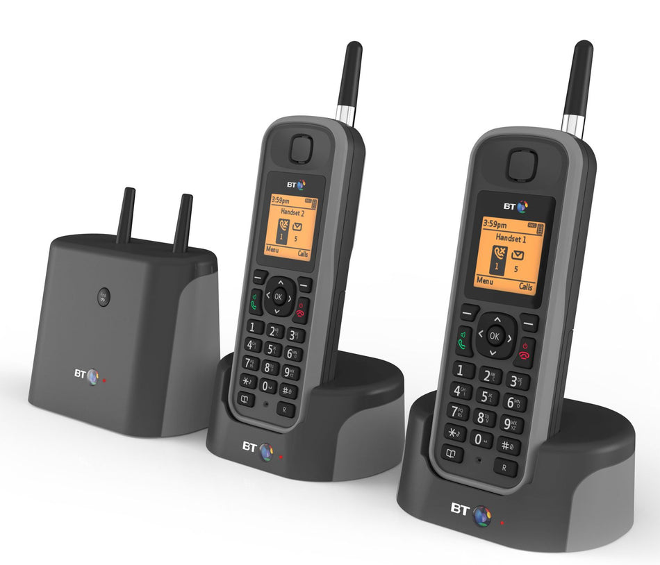 BT Elements 1K Twin Long Range Cordless Telephone Landline Phones BT