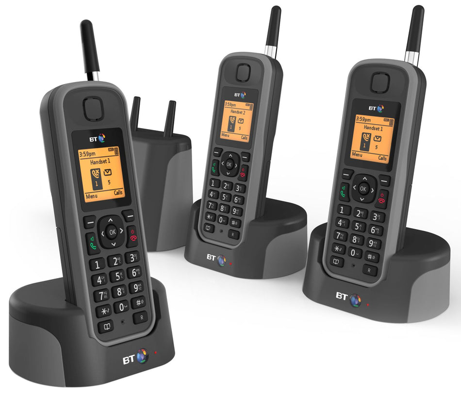 BT Elements 1K Trio Long Range Cordless Telephone Landline Phones BT