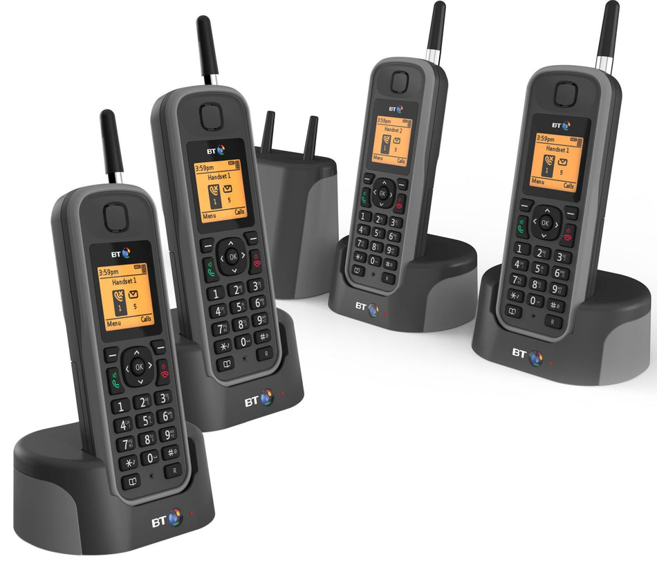 BT Elements 1K Quad Long Range Cordless Telephone Landline Phones BT
