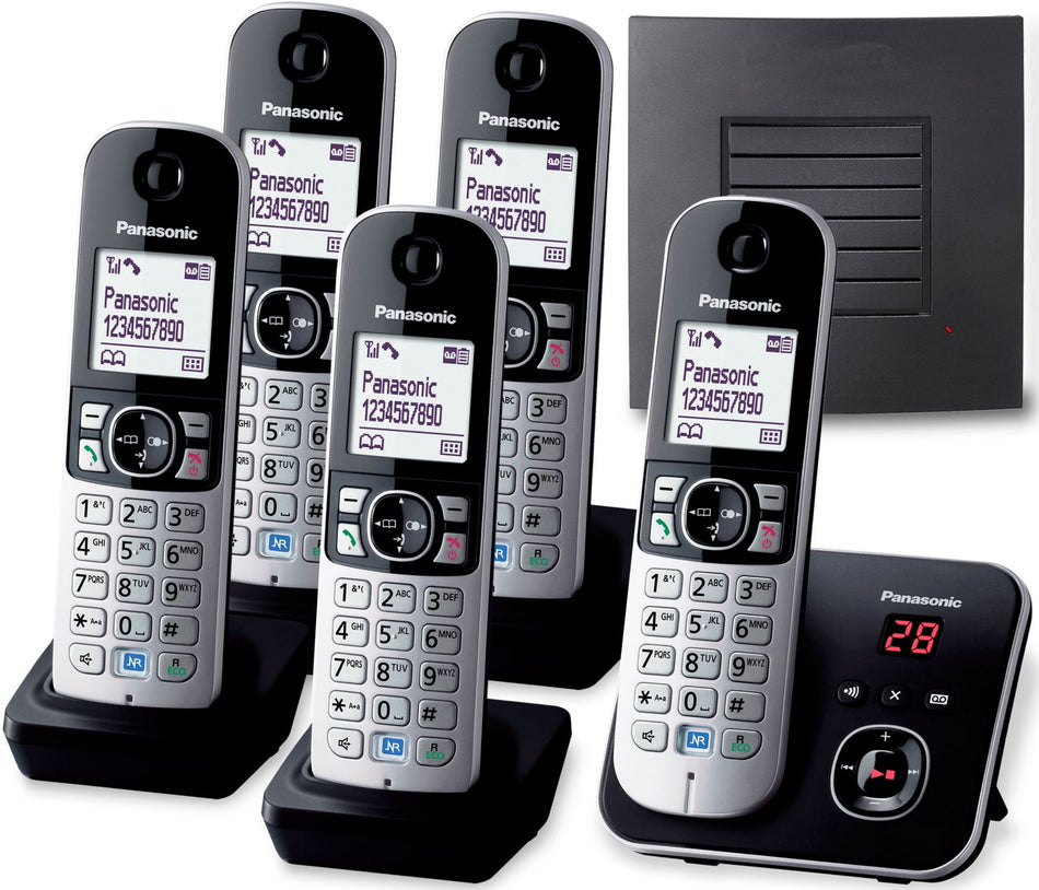 Panasonic KX-TG 6825 Quint with Extended Range Landline Phones Panasonic