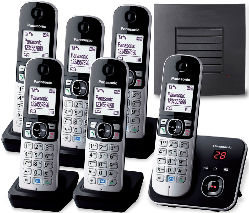 Panasonic KX-TG 6826 Sextet with Extended Range Landline Phones Panasonic