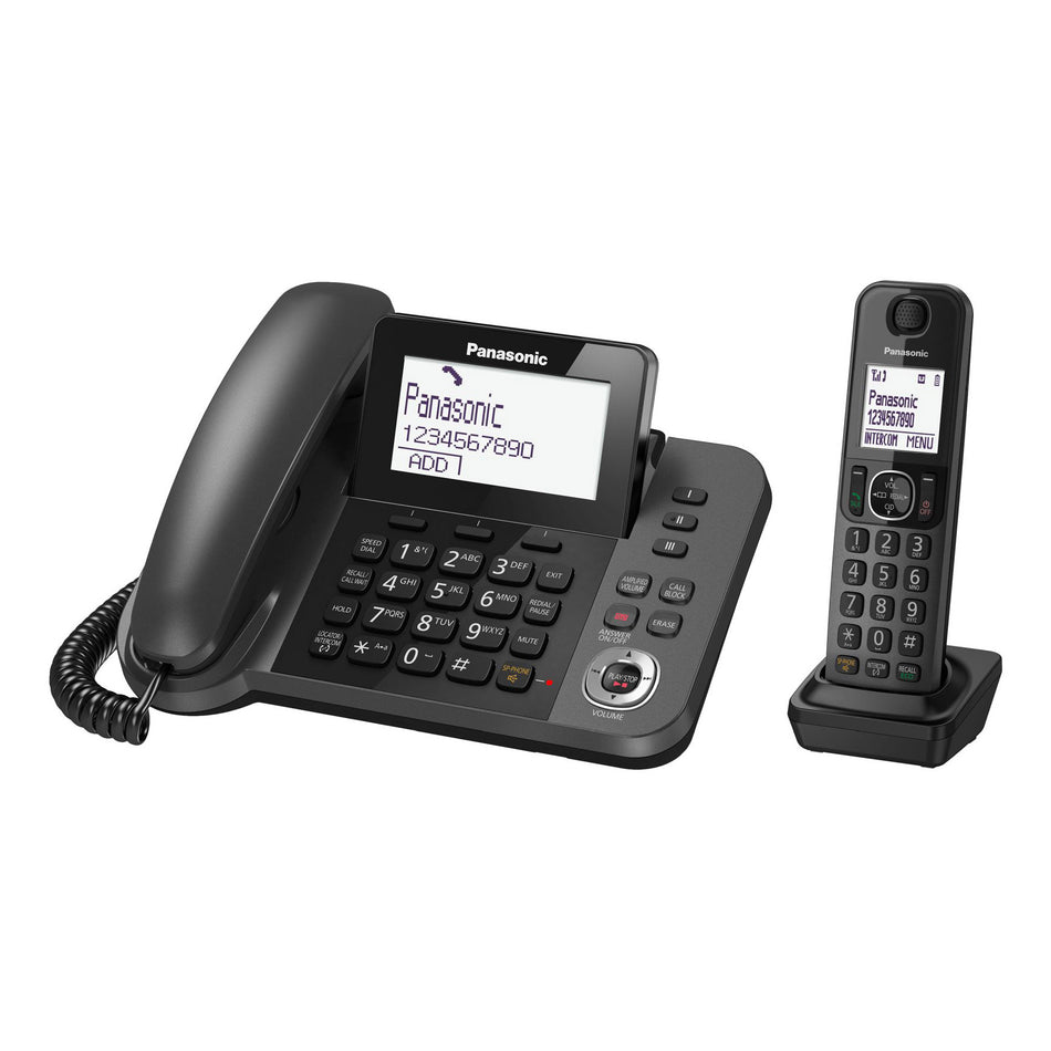 Panasonic KX-TGF320E Corded & Cordless Phone Combo Landline Phones Panasonic