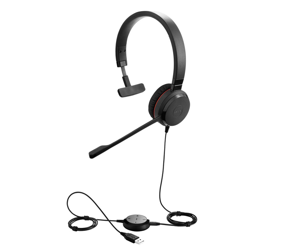 Jabra Evolve 30 II MS Mono Corded Headset Corded Headsets Jabra