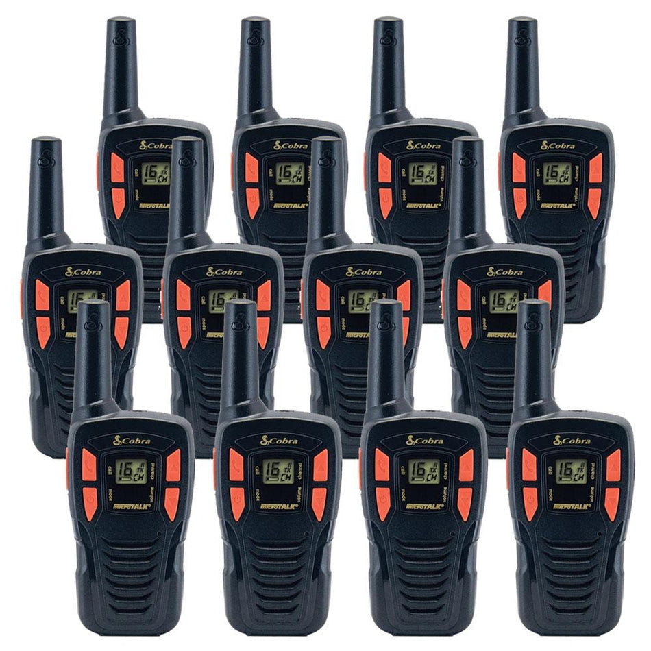 Cobra AM255 Walkie Talkies, Twelve Pack Two Way Radios Cobra