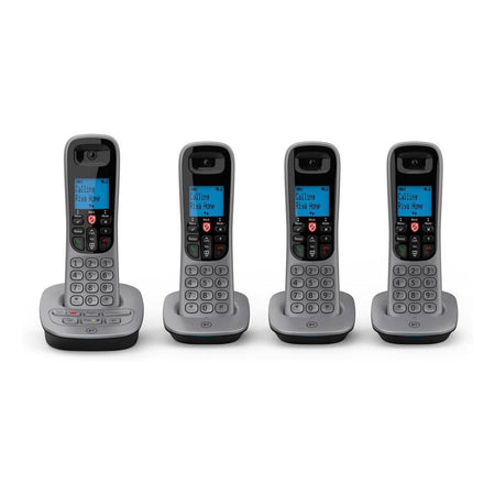 BT 7660 Landline Phone, Quad Handset Landline Phones BT