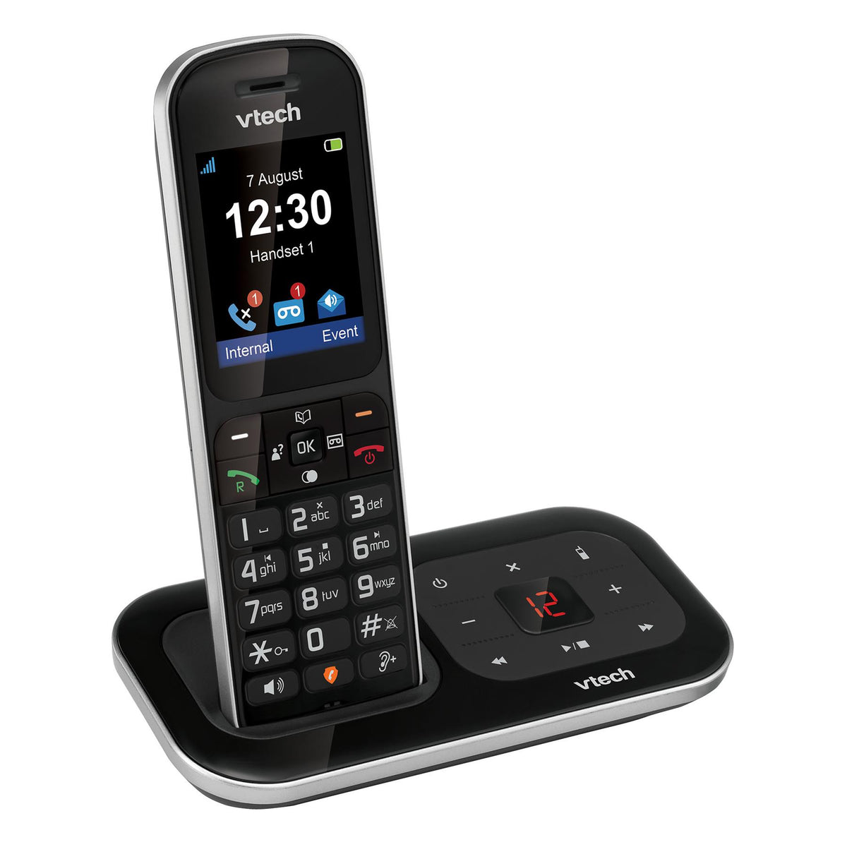 VTech PS1352 Cordless Phone with Answering Machine, Three Handset Landline Phones VTech