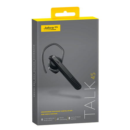 Jabra Talk 45 Bluetooth Headset in Black Wireless Headsets Jabra