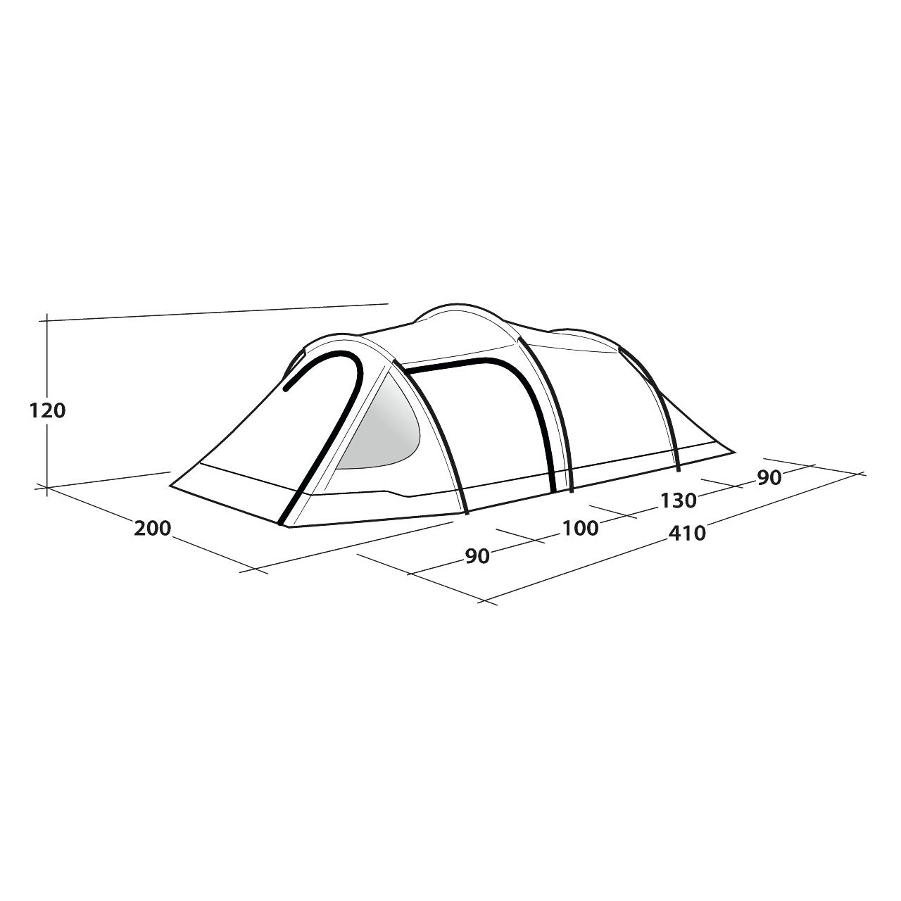 Outwell Earth 3 3-Person Tent Tents Outwell