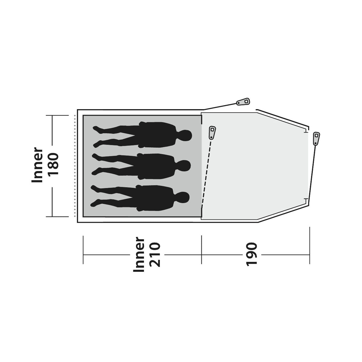 Outwell Earth 3 3-Person Tent Tents Outwell