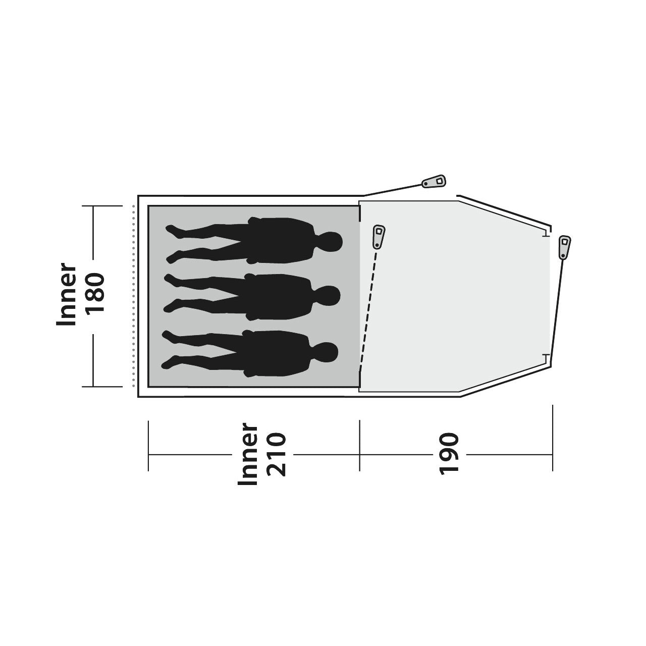 Outwell Earth 3 3-Person Tent Tents Outwell