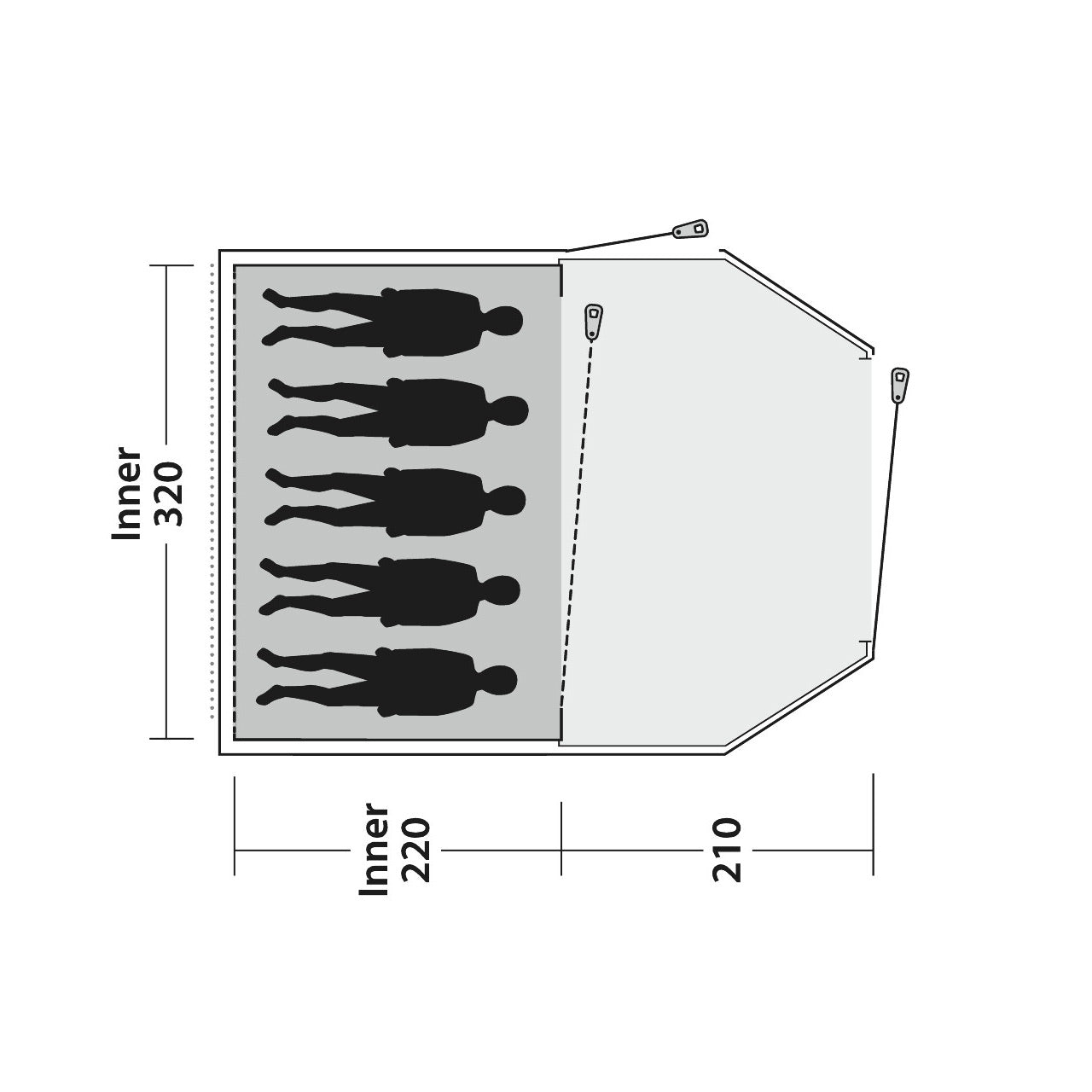Outwell Earth 5 5-Person Tent Tents Outwell