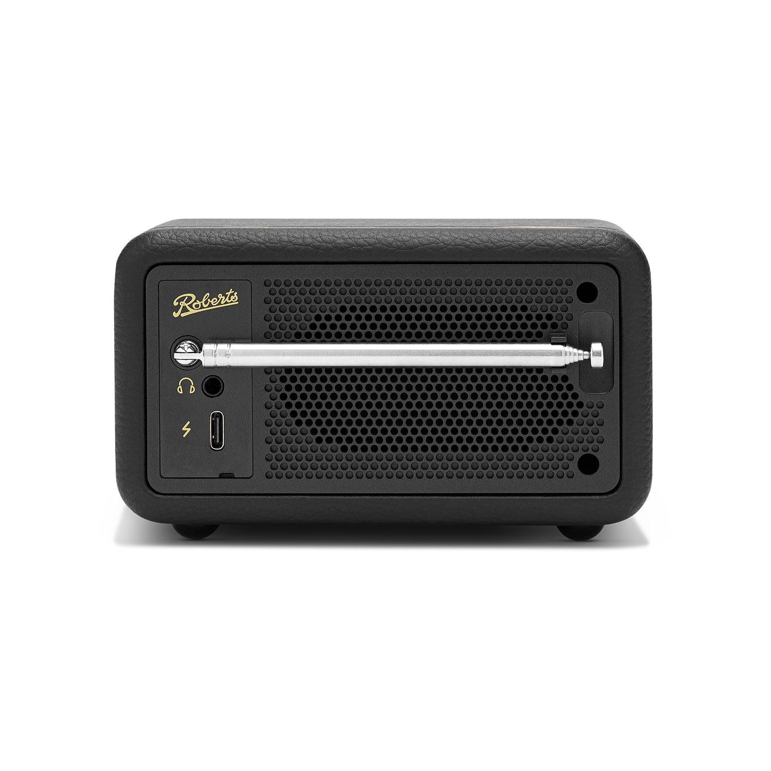 Roberts Revival Petite 2 DAB Radio & Portable Bluetooth Speaker in Black Digital Radios Roberts