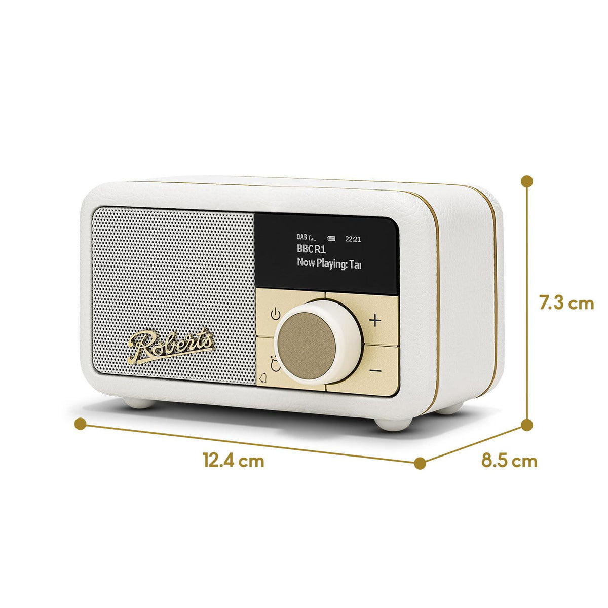 Roberts Revival Petite 2 DAB Radio & Portable Bluetooth Speaker in Pastel Cream Digital Radios Roberts