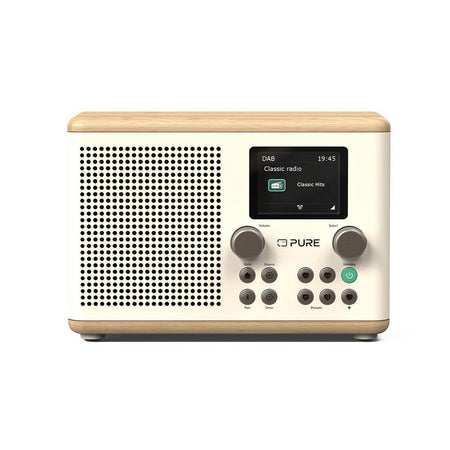 Pure Classic H4 DAB Radio in White/Oak Digital Radios Pure