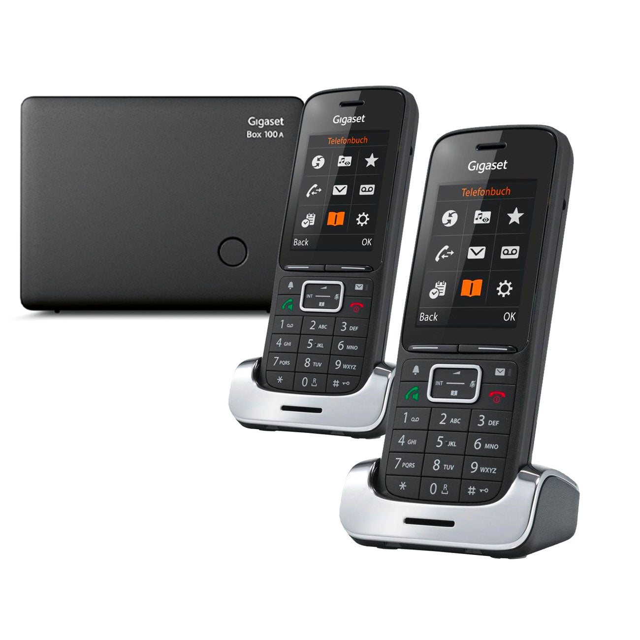 Gigaset Premium 300A Cordless Phone, Twin Handset Landline Phones Gigaset
