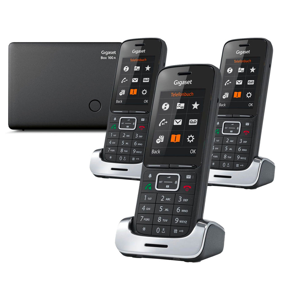 Gigaset Premium 300A Cordless Phone, Trio Handset Landline Phones Gigaset