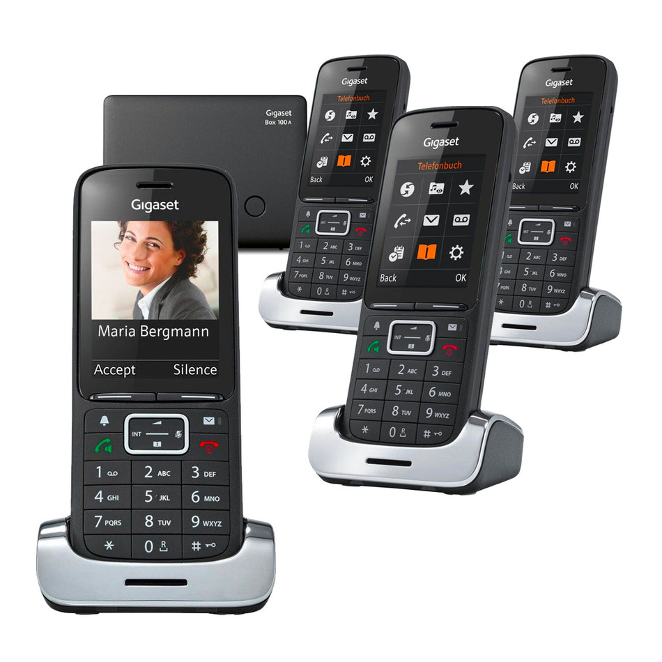 Gigaset Premium 300A Cordless Phone, Quad Handset Landline Phones Gigaset