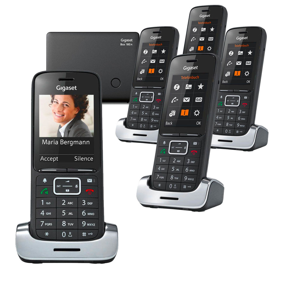 Gigaset Premium 300A Cordless Phone, Five Handsets Landline Phones Gigaset