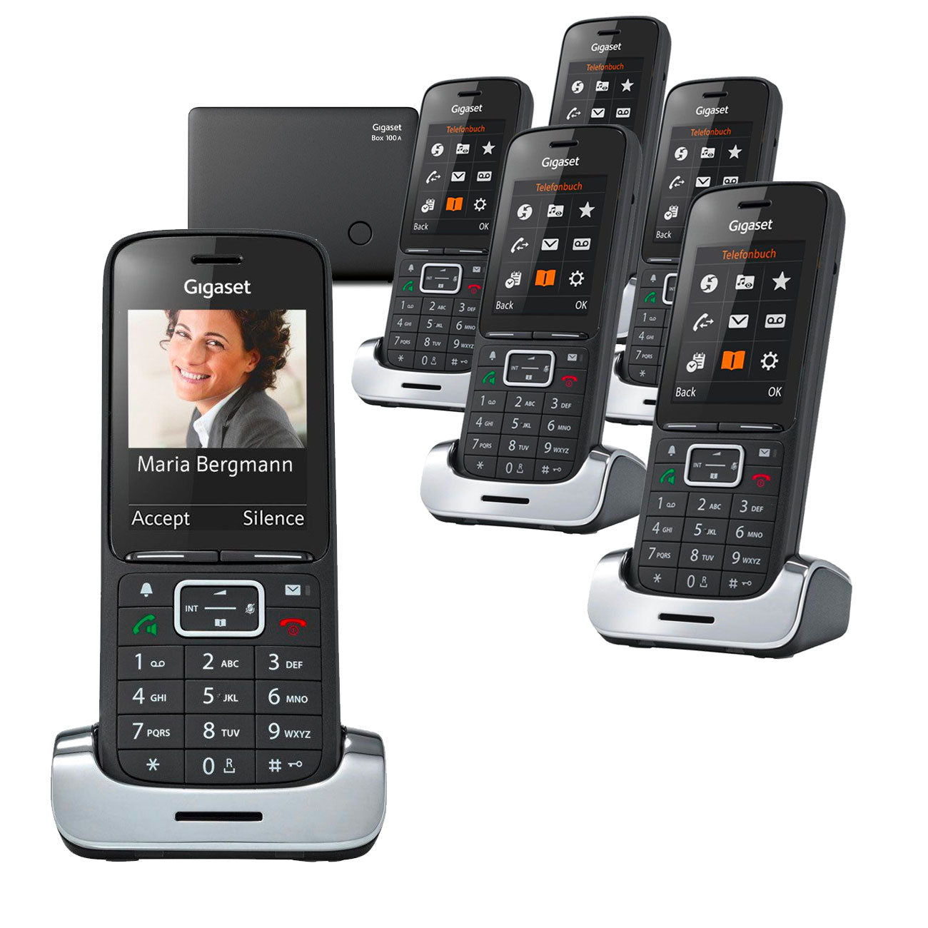 Gigaset Premium 300A Cordless Phone, Six Handsets Landline Phones Gigaset