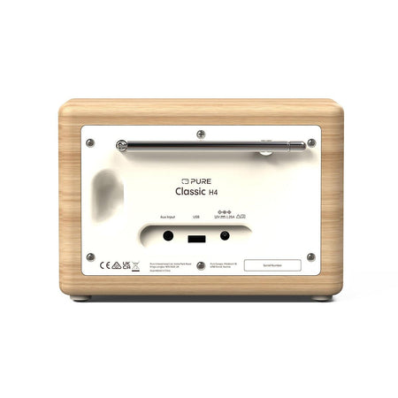 Pure Classic H4 DAB Radio in White/Oak Digital Radios Pure