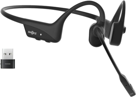 SHOKZ OpenComm 2UC Wireless Bone Conduction Bluetooth Headset (With USB-A adapter) Headsets SHOKZ