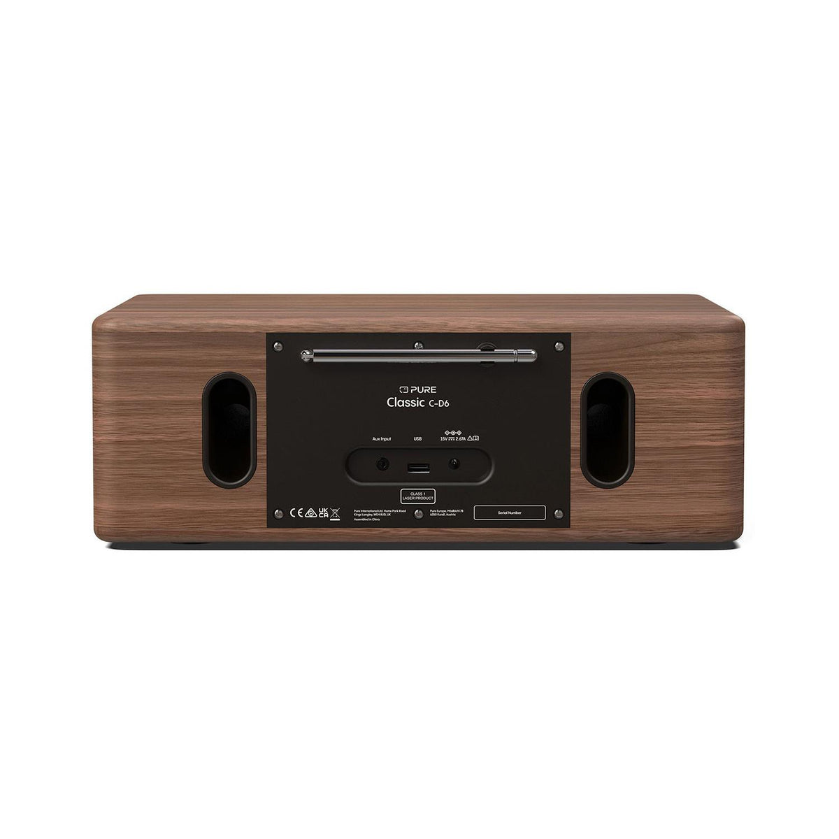 Pure Classic C-D6 DAB Radio in Black/Walnut Digital Radios Pure