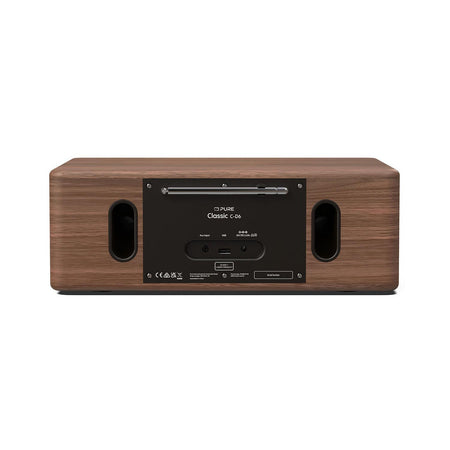 Pure Classic C-D6 DAB Radio in Black/Walnut Digital Radios Pure