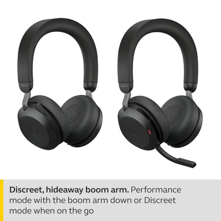 Jabra Evolve2 75 USB-A MS Stereo Headset in Black Wireless Headsets Jabra