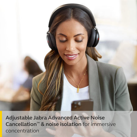 Jabra Evolve2 75 USB-A MS Stereo Headset in Black Wireless Headsets Jabra