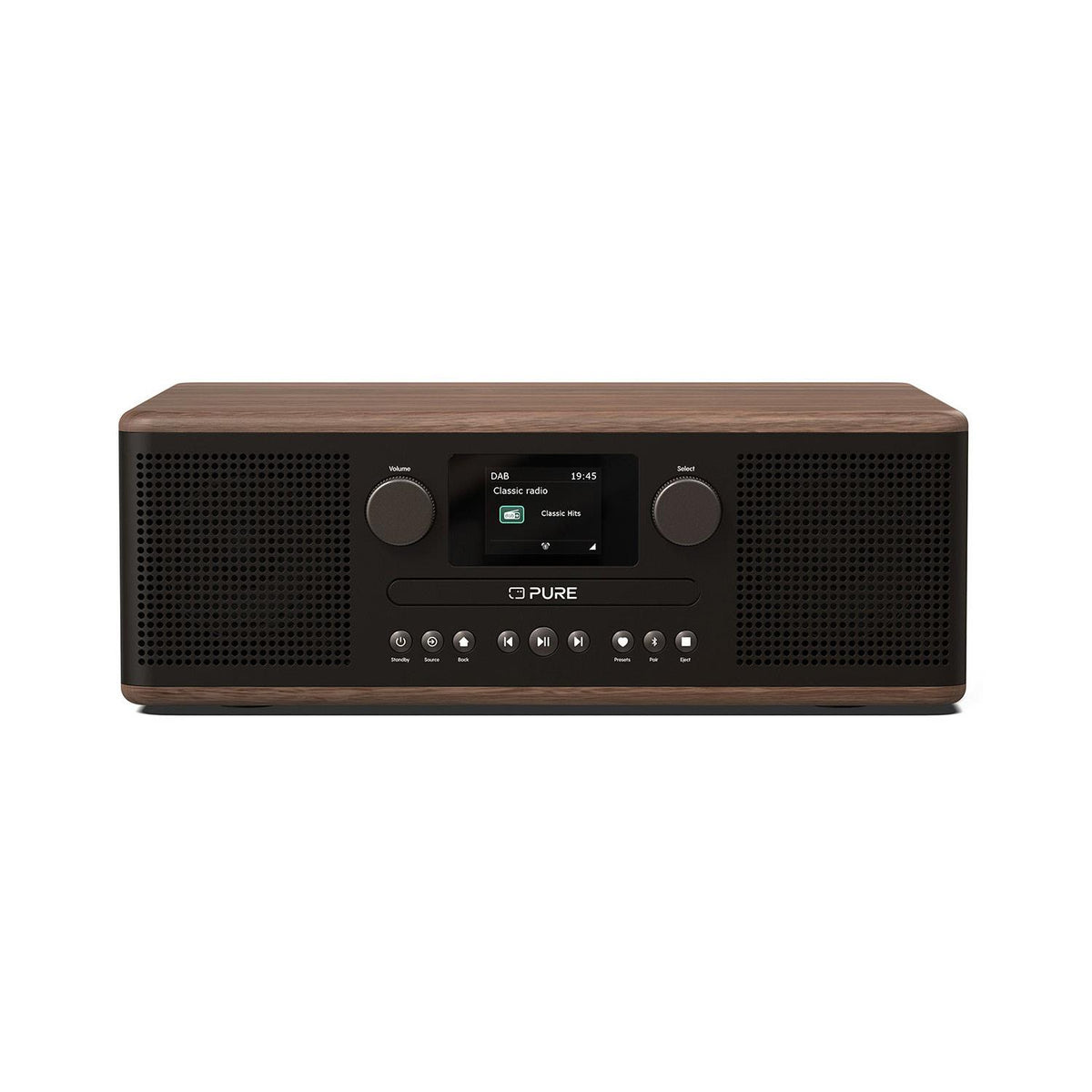 Pure Classic C-D6 DAB Radio in Black/Walnut Digital Radios Pure