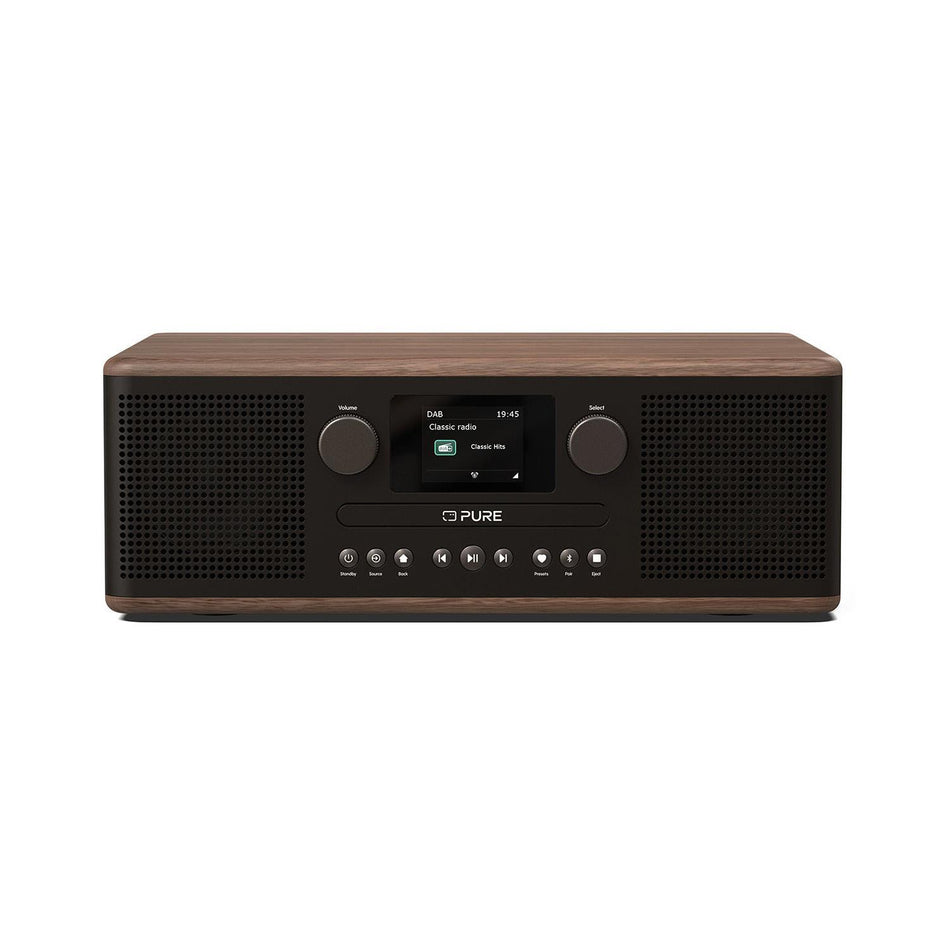 Pure Classic C-D6 DAB Radio in Black/Walnut Digital Radios Pure