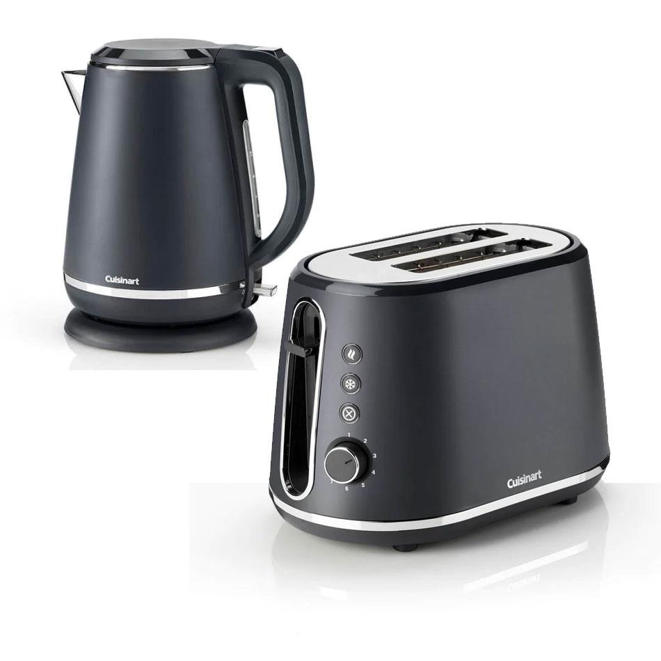 Cuisinart Neutrals Kettle & Toaster Set in Slate Grey Kettle and Toaster Bundles Cuisinart