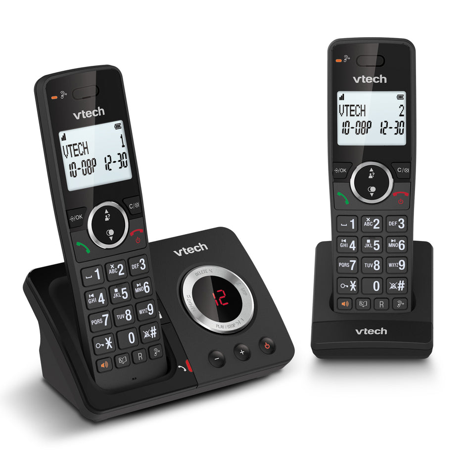 VTech ES2051 DECT Cordless Telephone with Answering Machine, Twin Handset Landline Phones VTech