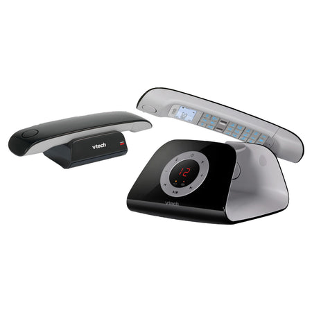 VTech LS1351 DECT Cordless Designer Telephone with Answering Machine, Twin Handset Landline Phones VTech