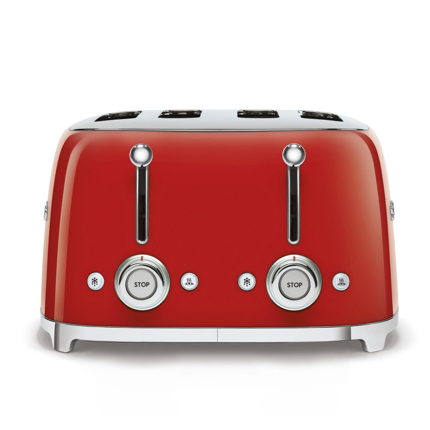 Smeg 50s Retro-Style 4 Slice Toaster in Red Toasters Smeg