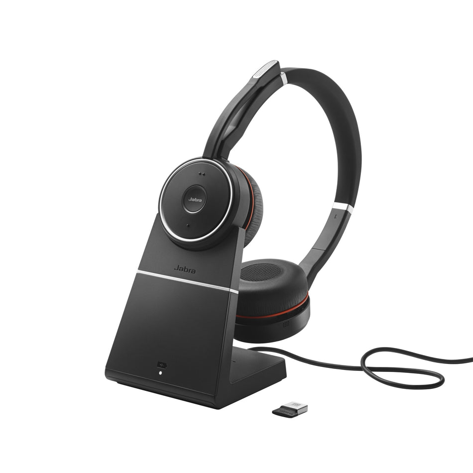 Jabra Evolve 75 SE MS Stereo Wireless Headset & Charging Stand Wireless Headsets Jabra
