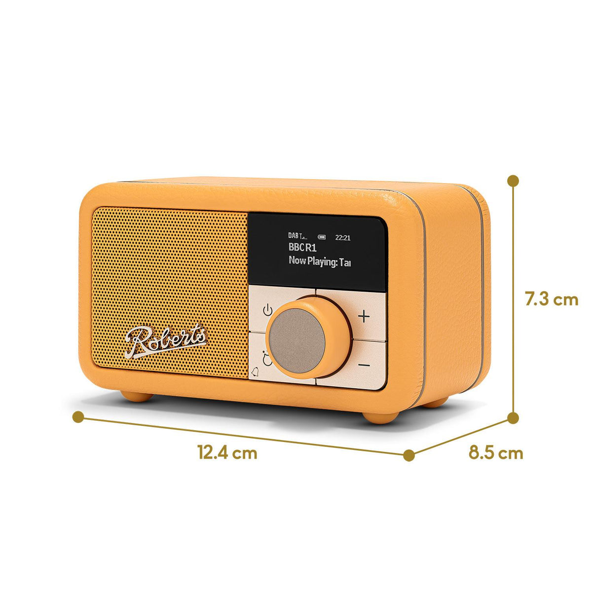 Roberts Revival Petite 2 DAB Radio & Portable Bluetooth Speaker in Sunburst Yellow Digital Radios Roberts