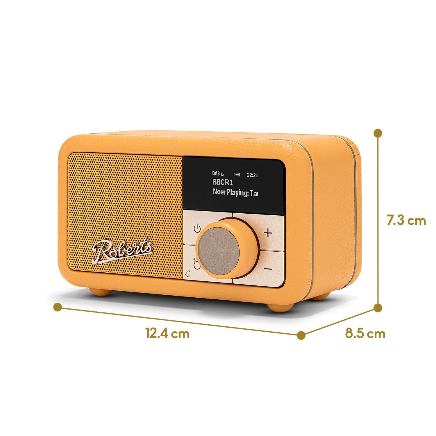 Roberts Revival Petite 2 DAB Radio & Portable Bluetooth Speaker in Sunburst Yellow Digital Radios Roberts