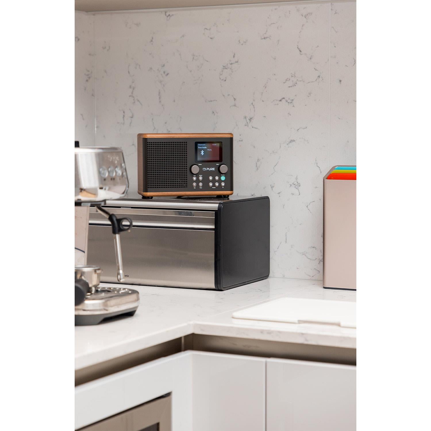 Pure Classic H4 DAB Radio in Black/Walnut Digital Radios Pure