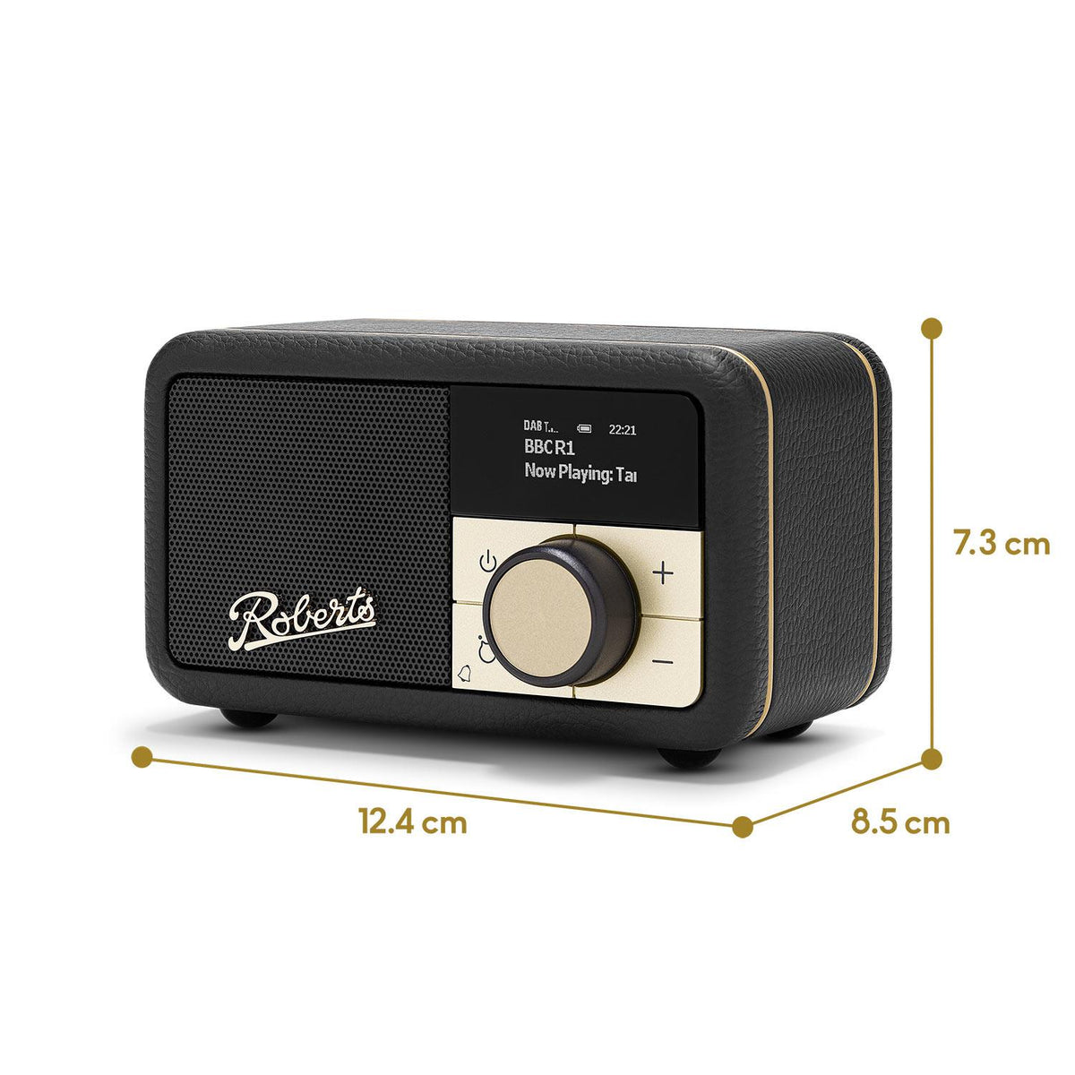 Roberts Revival Petite 2 DAB Radio & Portable Bluetooth Speaker in Black Digital Radios Roberts