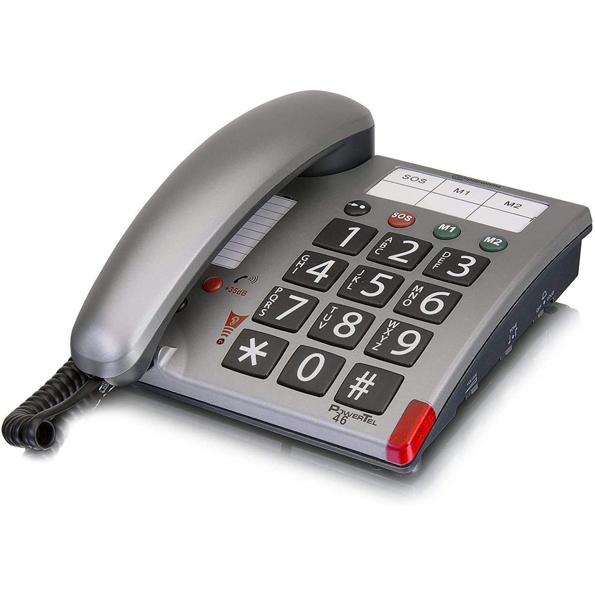 Amplicomms PowerTel 46 Big Button Corded Phone Landline Phones Amplicomms